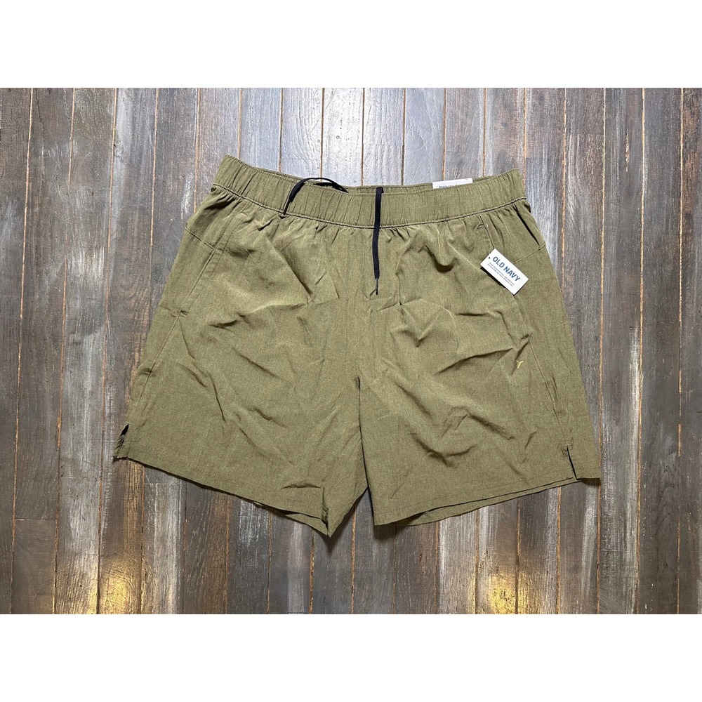 Old Navy Active Mens Essential Quick Dry 4-Way Stretch Shorts Olive Green